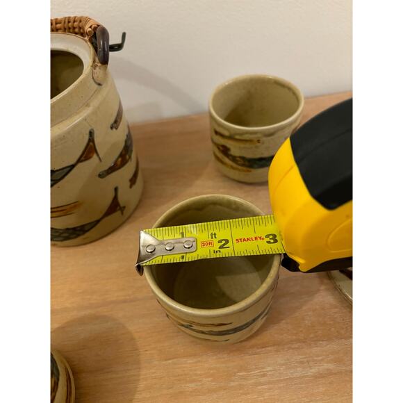 Vintage Japanese Tea Set - Mid Century Modern Fish Design - Picture 8 of 10